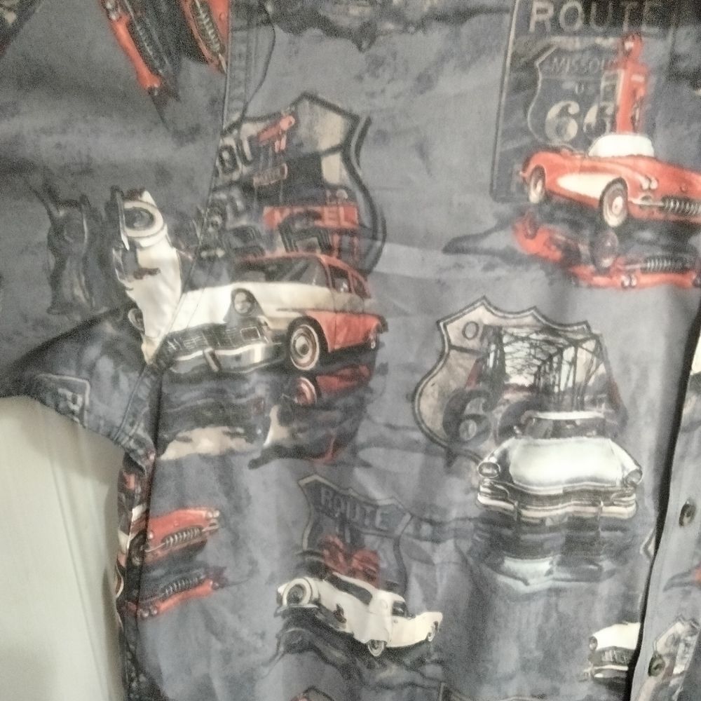 Route 66 Redhead Button Front Shirt All Over Print - Picture 4 of 5
